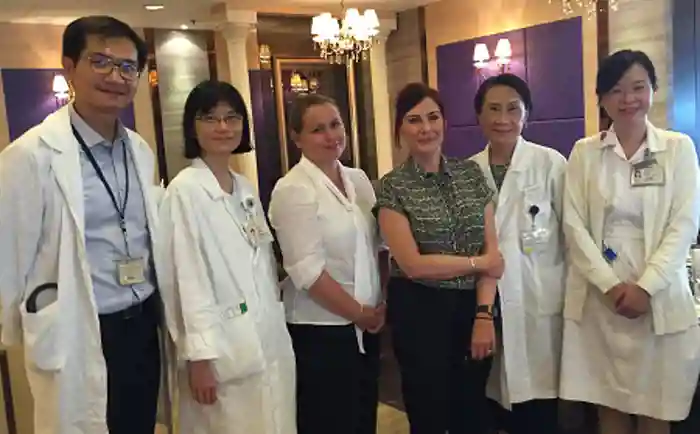 The group visited Professor Karen Lam and her team at Queen Mary Hospital in Hong Kong